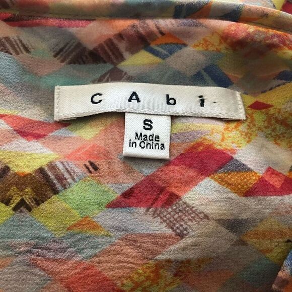 CAbi Avery Pastel Aztec Print Semi Sheer Tunic - Picture 7 of 13